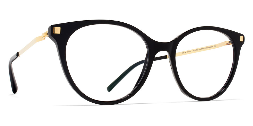 Mykita® NANOOK MYK NANOOK C6 Black/Glossy Gold 51 - C6 Black/Glossy Gold Eyeglasses