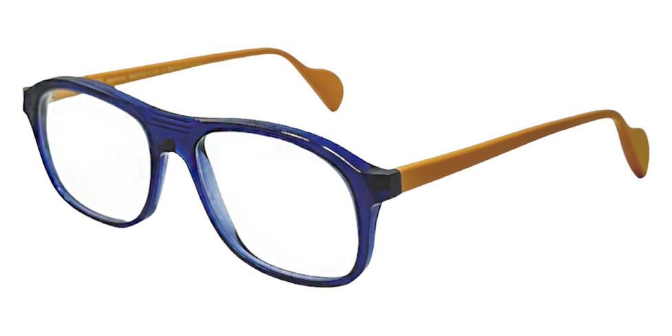 NaoNed® Arvor Eyeglasses - 2628-B Translucent blue / Golden ochre yellow
