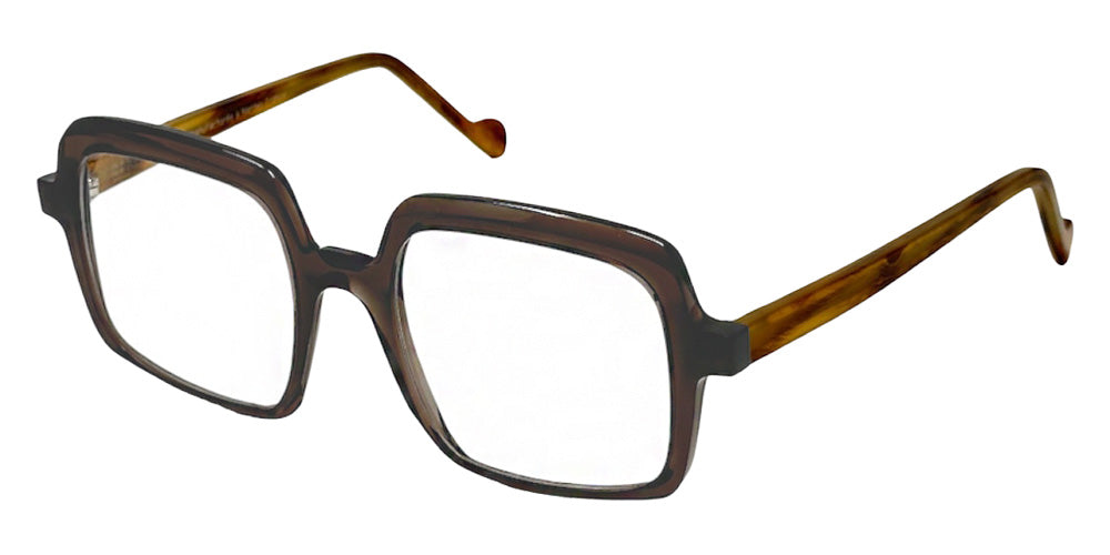 NaoNed® Aube Eyeglasses - 2617 Cold brown transluscent / Clear horn tortoiseshell