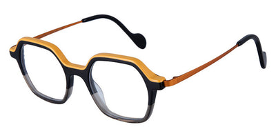 NaoNed® Gilheg NAO Gilheg 40005 47 - Straight Gradient Black / Matte Radiant Yellow Eyeglasses