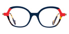 NaoNed® Gindi NAO Gindi 55002 47 - Solid Ink Blue and Coral / Matte Light Khaki Eyeglasses