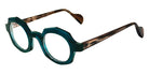 NaoNed® Mare Eyeglasses - 2602-B Translucent emerald green / Smocked horn