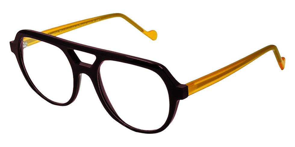 NaoNed® Zenith Eyeglasses - 2627 Dark purple / Fluorescent yellow