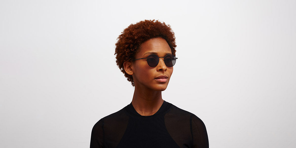 Mykita® NIS MYK NIS Black / Polarized Pro Hi-Con Grey 46 - Black / Polarized Pro Hi-Con Grey Sunglasses
