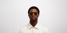 Mykita® NIS MYK NIS Champagne Gold / Dark Grey Solid 46 - Champagne Gold / Dark Grey Solid Sunglasses