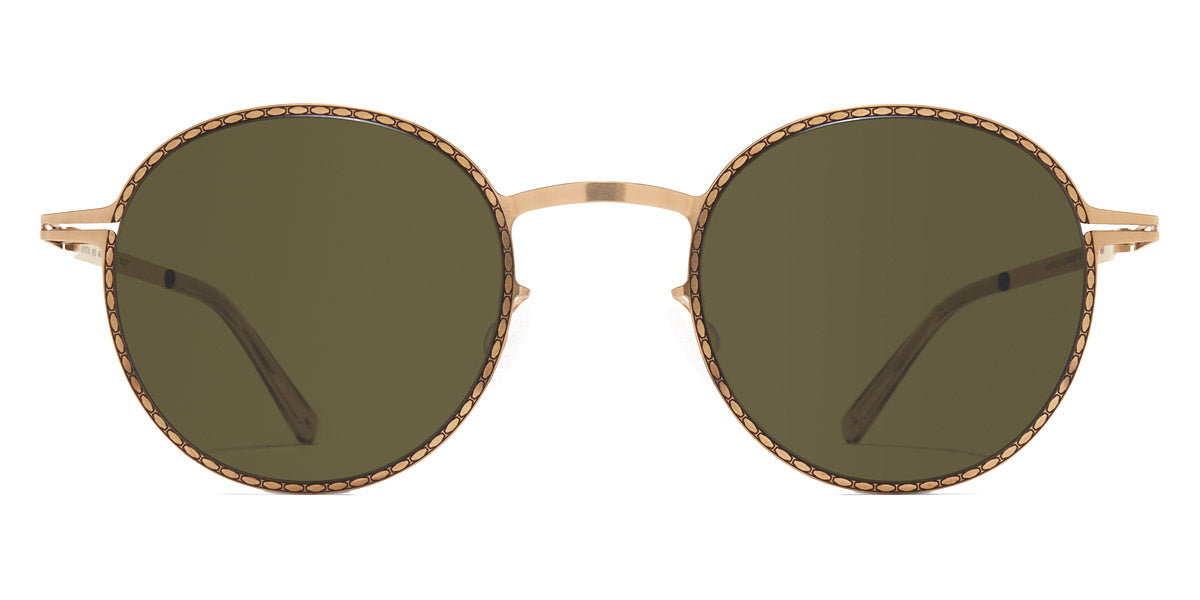 Mykita® NIS MYK NIS Champagne Gold/Black / Raw Green Solid 46 - Champagne Gold/Black / Raw Green Solid Sunglasses