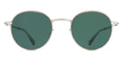 Mykita® NIS MYK NIS Shiny Silver / Dark Green Solid 46 - Shiny Silver / Dark Green Solid Sunglasses