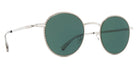 Mykita® NIS MYK NIS Shiny Silver / Dark Green Solid 46 - Shiny Silver / Dark Green Solid Sunglasses