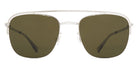 Mykita® NOR MYK NOR Shiny Silver / Raw Green Solid 52 - Shiny Silver / Raw Green Solid Sunglasses