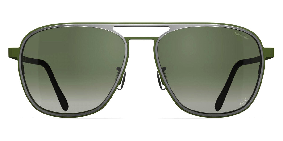 Blackfin® OCEAN PORT BLF Ocean Port Sun 1464 57 - Army Dark Green/Satin Silver Sunglasses