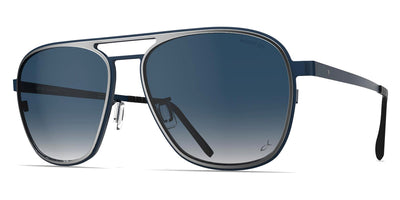 Blackfin® OCEAN PORT BLF Ocean Port Sun 1846 57 - Satin Silver/Shadow Dark Blue Sunglasses