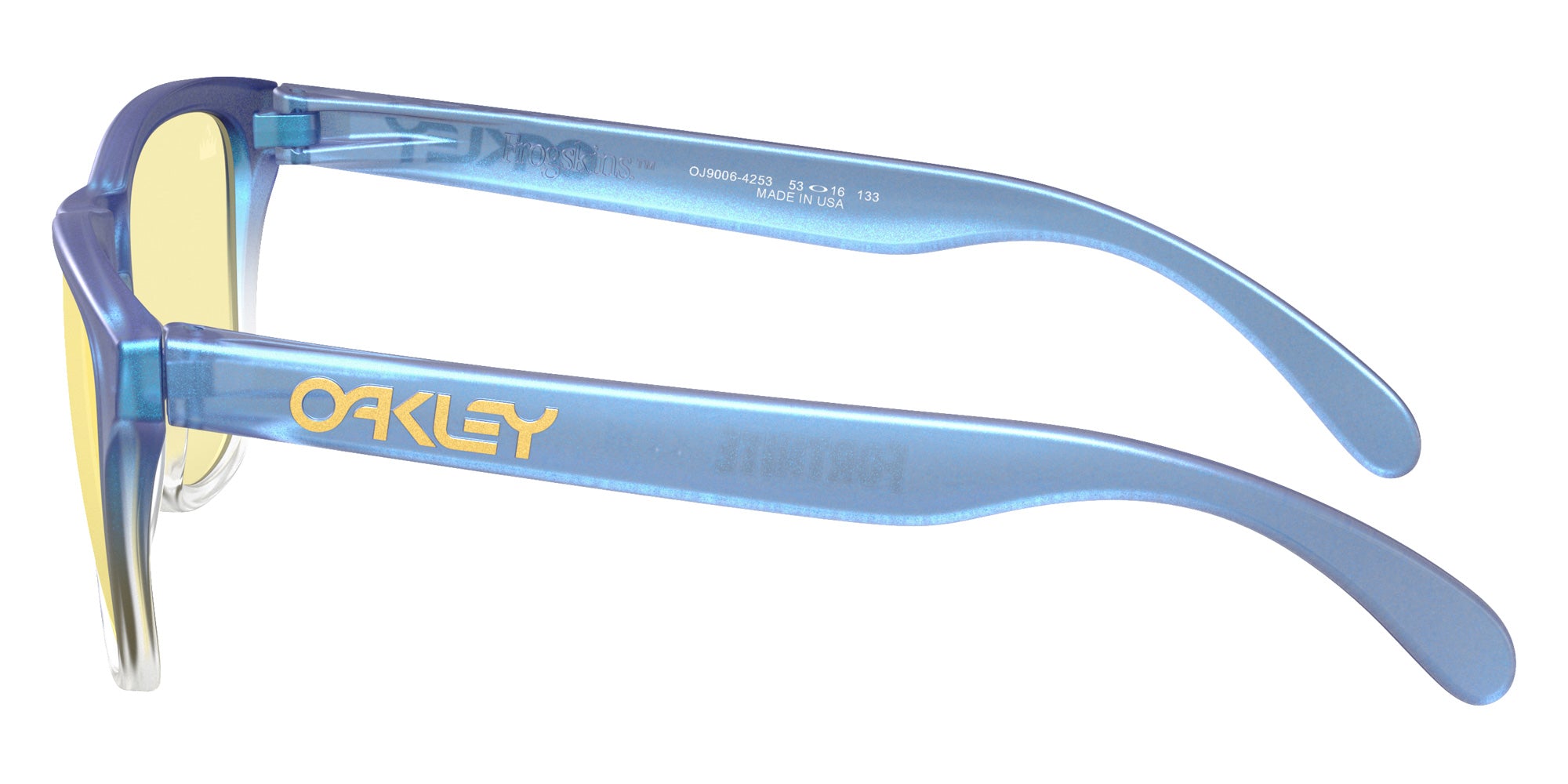 Oakley® OJ9006 FROGSKINS XS OJ9006 900642 53 Sunglasses - Matte Cyan/Blue/Clear Shift Fade / Prizm Gaming™ 2.0 Mirrored