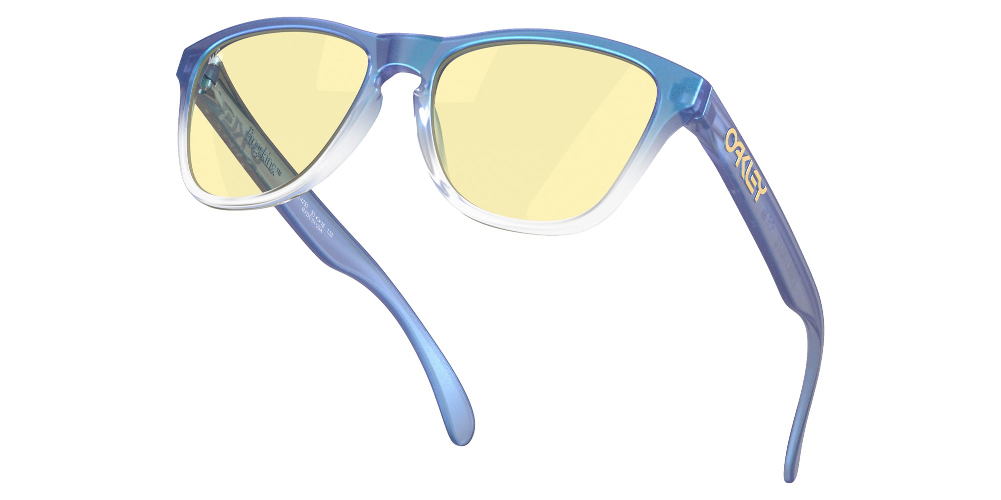 Oakley® OJ9006 FROGSKINS XS OJ9006 900642 53 Sunglasses - Matte Cyan/Blue/Clear Shift Fade / Prizm Gaming™ 2.0 Mirrored