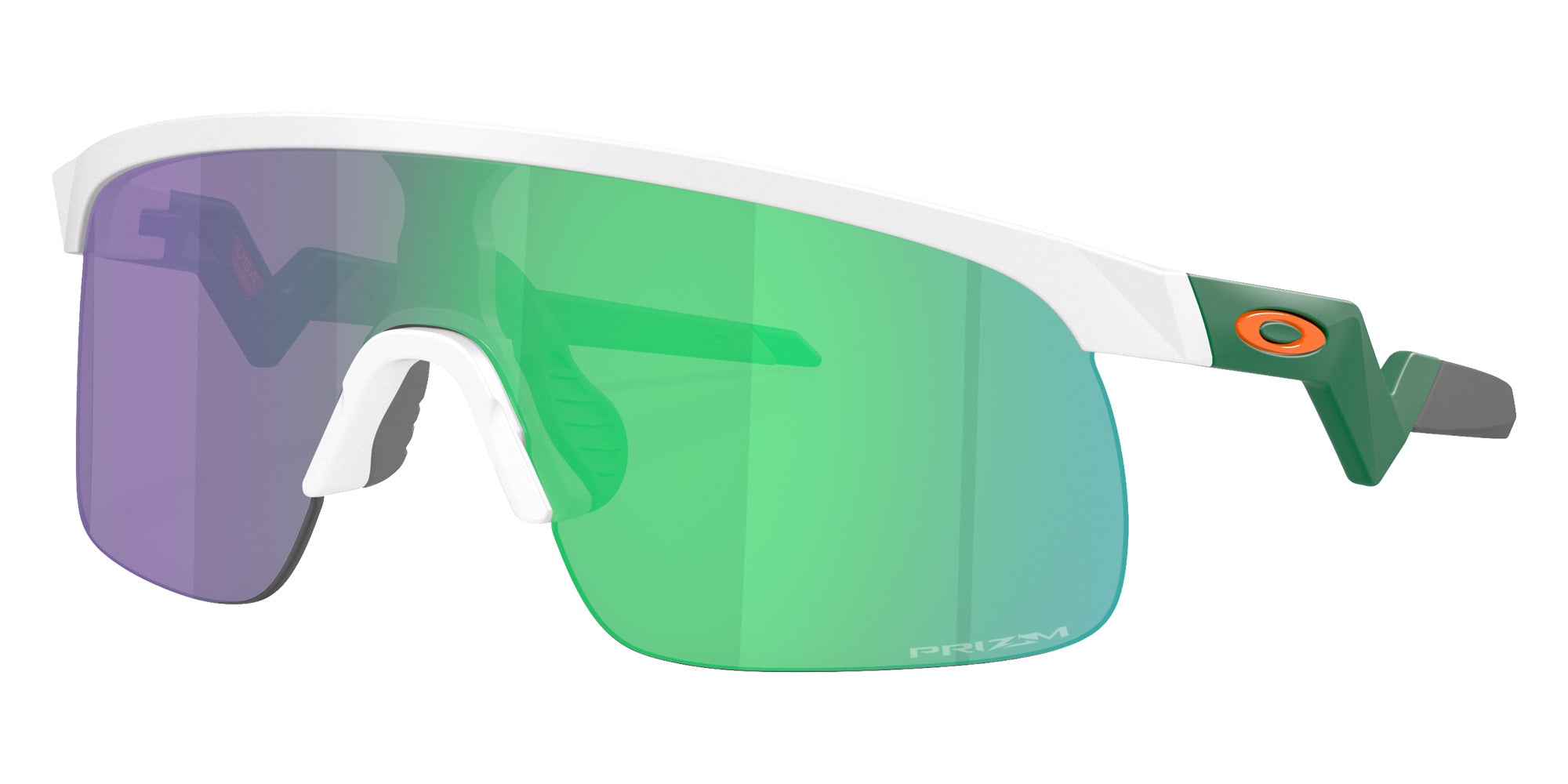 Oakley® OJ9010 RESISTOR OJ9010 901033 23 Sunglasses - Matte White / Prizm Jade Mirrored