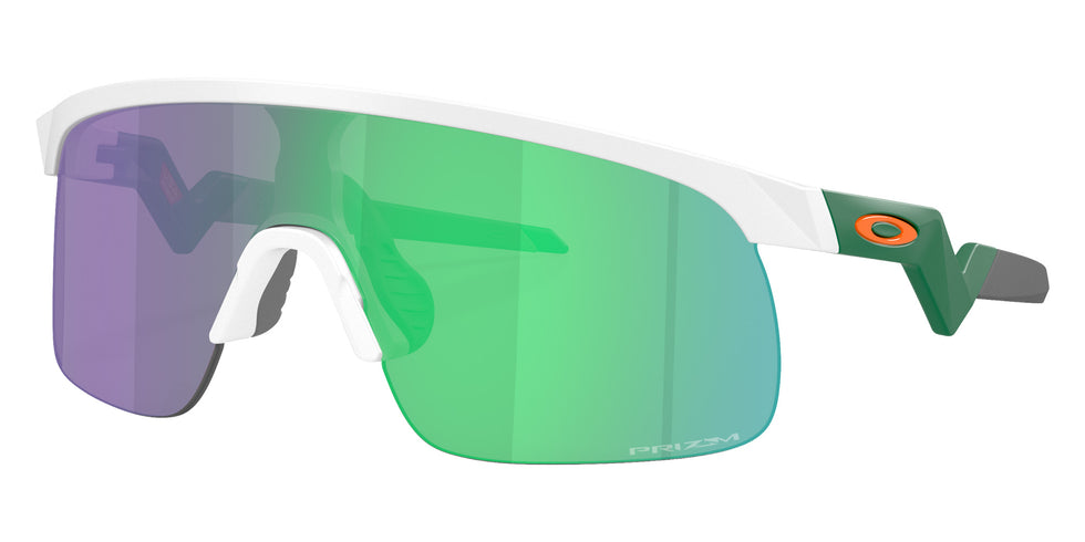 Oakley® OJ9010 RESISTOR OJ9010 901033 23 Sunglasses - Matte White / Prizm Jade Mirrored