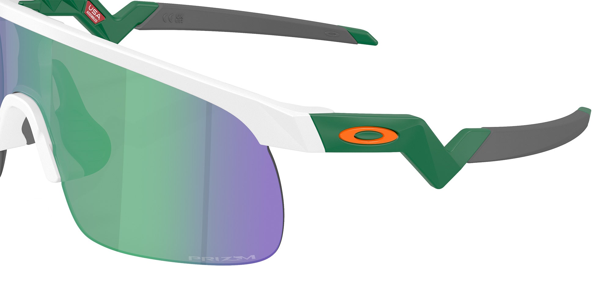 Oakley® OJ9010 RESISTOR OJ9010 901033 23 Sunglasses - Matte White / Prizm Jade Mirrored