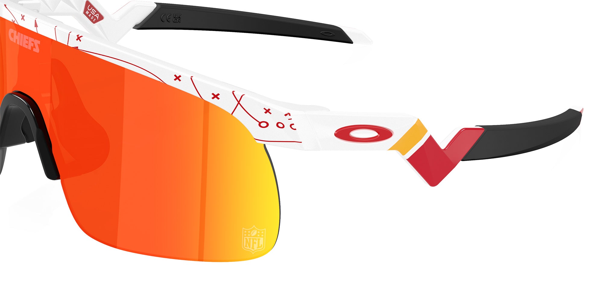 Oakley® OJ9010 RESISTOR OJ9010 901037 23 Sunglasses - White / Prizm Ruby Mirrored
