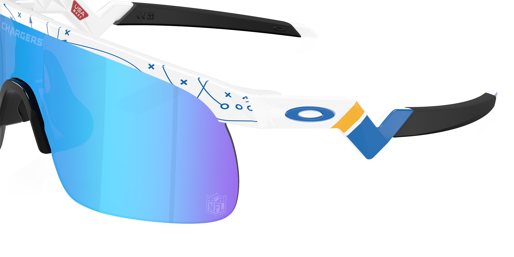 Oakley® OJ9010 RESISTOR OJ9010 901038 23 Sunglasses - White / Prizm Sapphire Mirrored 901038