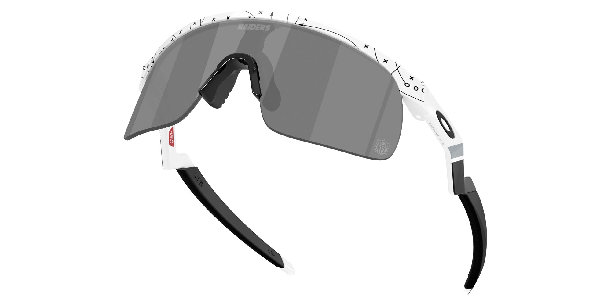 Oakley® OJ9010 RESISTOR OJ9010 901039 23 Sunglasses - White / Prizm Black Mirrored