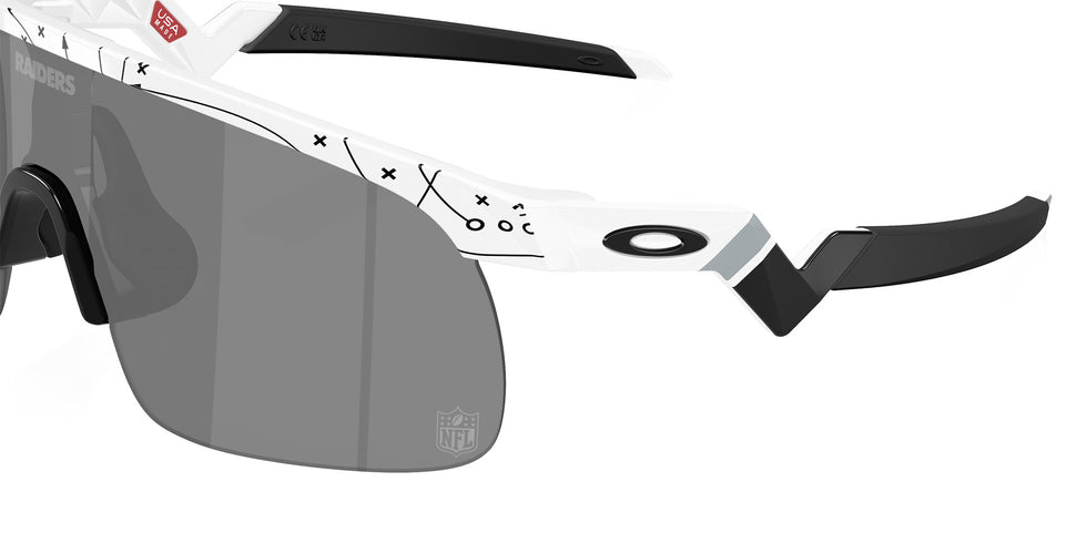 Oakley® OJ9010 RESISTOR OJ9010 901039 23 Sunglasses - White / Prizm Black Mirrored