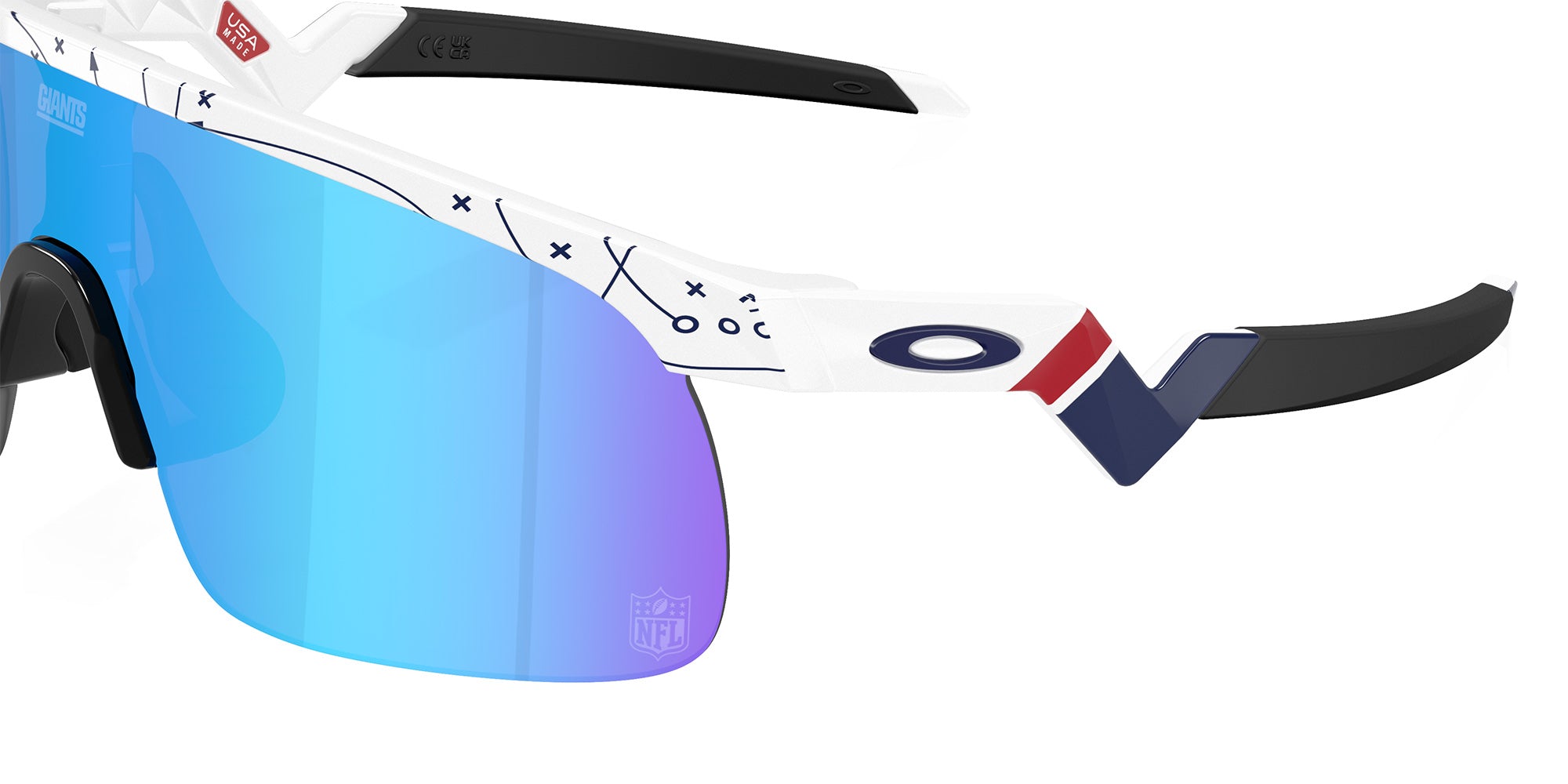 Oakley® OJ9010 RESISTOR OJ9010 901041 23 Sunglasses - 25 Play White / Prizm Sapphire Mirrored
