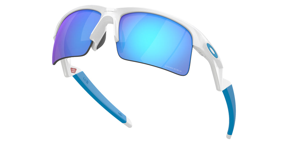 Oakley® OJ9013 CAPACITOR OJ9013 901302 62 Sunglasses - Polished White / Prizm Sapphire Mirrored