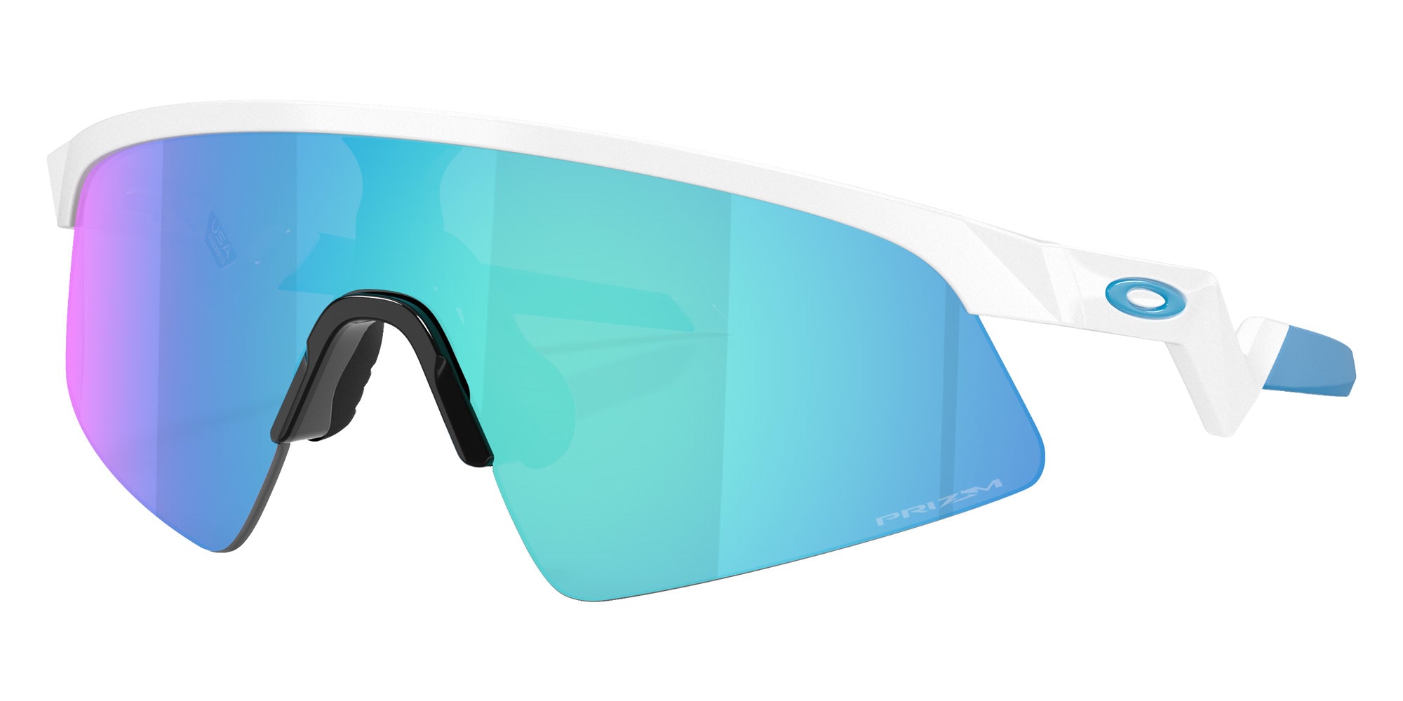 Oakley® OJ9015 RESISTOR SWEEP OJ9015 901501 28 Sunglasses - Polished White / Prizm Sapphire Mirrored