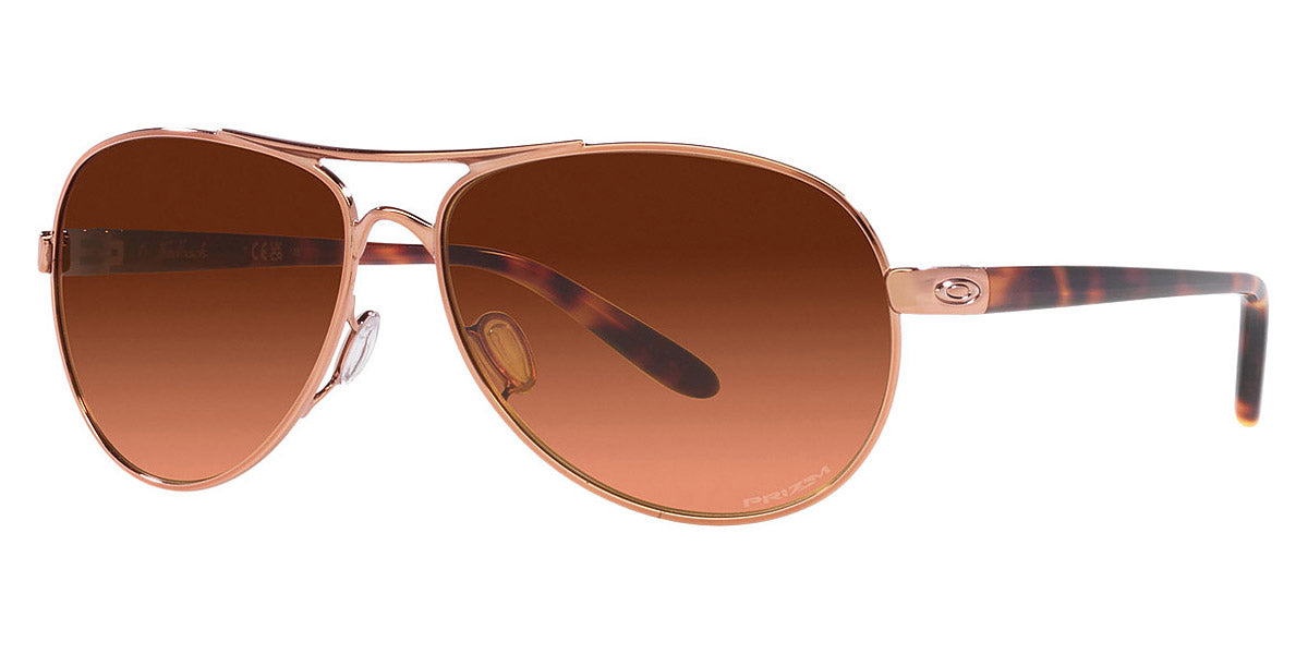 Oakley® OO4079 Feedback OO4079 407946 59 - Rose gold/Prizm brown gradient Sunglasses