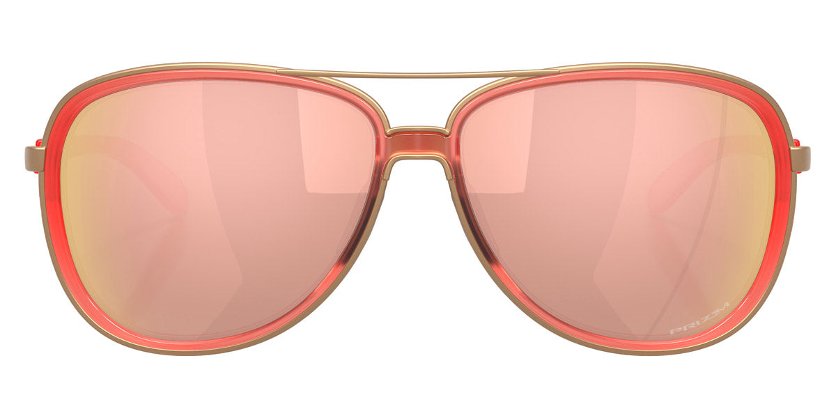Oakley® OO4129 Split Time OO4129 412930 58 - Matte Translucent Peach/Prizm Rose Gold Sunglasses