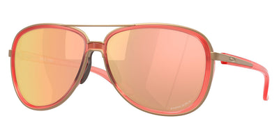 Oakley® OO4129 Split Time OO4129 412930 58 - Matte Translucent Peach/Prizm Rose Gold Sunglasses