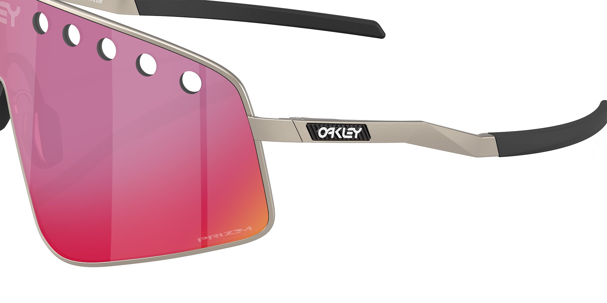 Oakley® OO6025 SUTRO TI SWEEP OO6025 602503 38 Sunglasses - Matte Gunmetal / Prizm Road Mirrored