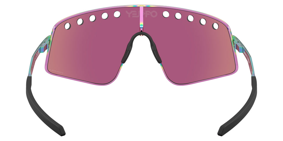 Oakley® OO6025 SUTRO TI SWEEP OO6025 602505 38 Sunglasses - Polished Oil Slick / Prizm Road Jade Mirrored