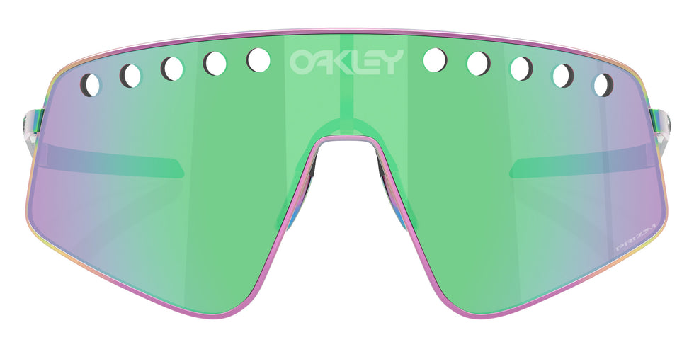 Oakley® OO6025 SUTRO TI SWEEP OO6025 602505 38 Sunglasses - Polished Oil Slick / Prizm Road Jade Mirrored