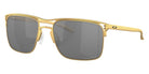 Oakley® OO6048 HOLBROOK TI OO6048 604807 57 Sunglasses - Satin Gold / Prizm Black Polarized Mirrored 604807