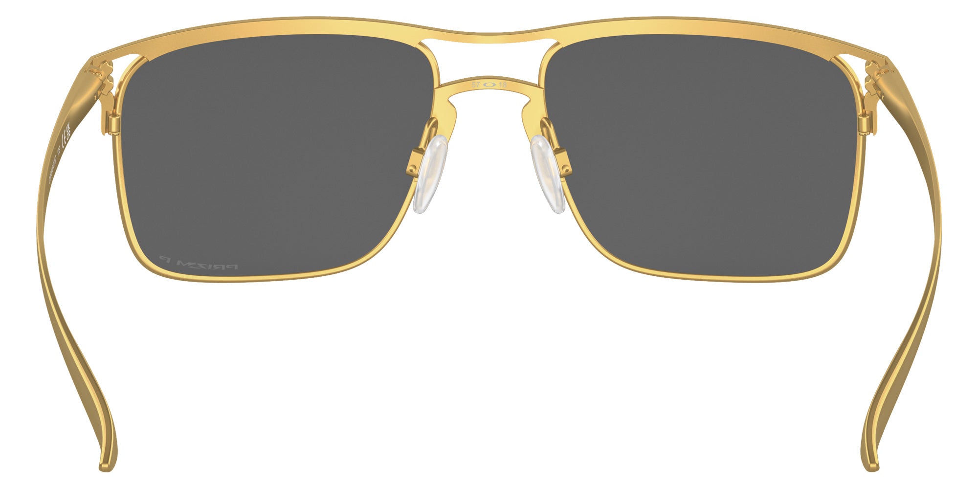 Oakley® OO6048 HOLBROOK TI OO6048 604807 57 Sunglasses - Satin Gold / Prizm Black Polarized Mirrored 604807