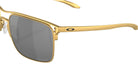 Oakley® OO6048 HOLBROOK TI OO6048 604807 57 Sunglasses - Satin Gold / Prizm Black Polarized Mirrored 604807