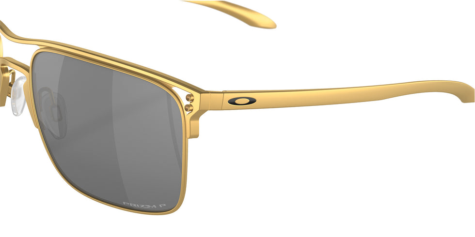 Oakley® OO6048 HOLBROOK TI OO6048 604807 57 Sunglasses - Satin Gold / Prizm Black Polarized Mirrored 604807