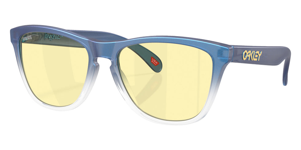 Oakley® OO9013 FROGSKINS OO9013 9013M4 55 Sunglasses - Matte Cyan/Blue/Clear Shift Fade / Prizm Gaming™ 2.0 Mirrored