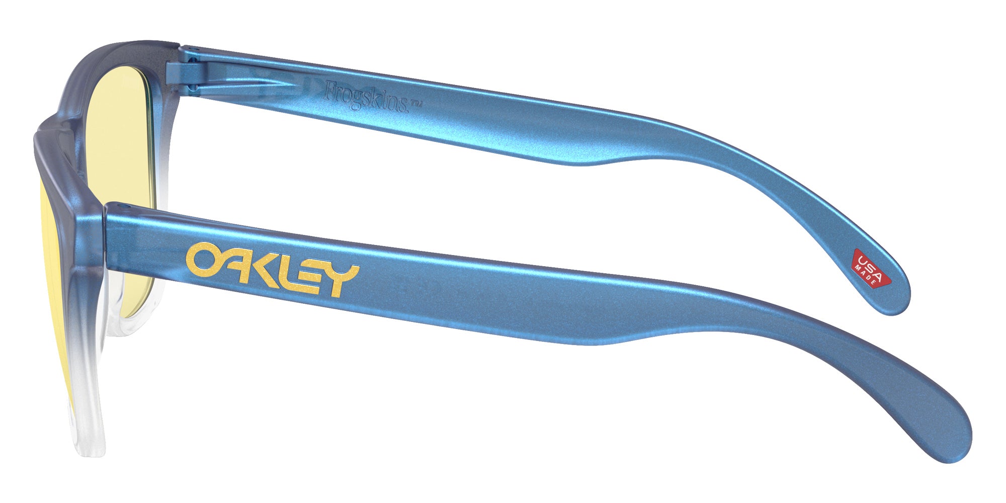 Oakley® OO9013 FROGSKINS OO9013 9013M4 55 Sunglasses - Matte Cyan/Blue/Clear Shift Fade / Prizm Gaming™ 2.0 Mirrored