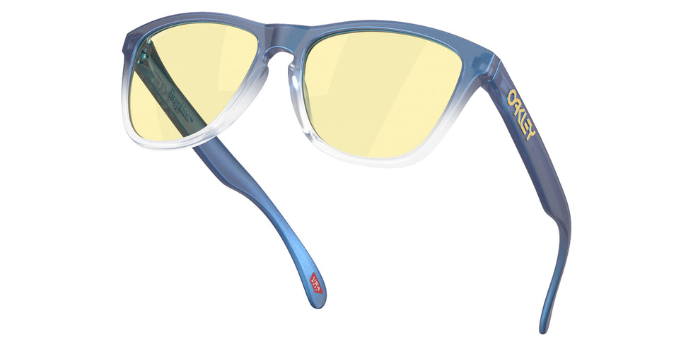Oakley® OO9013 FROGSKINS OO9013 9013M4 55 Sunglasses - Matte Cyan/Blue/Clear Shift Fade / Prizm Gaming™ 2.0 Mirrored