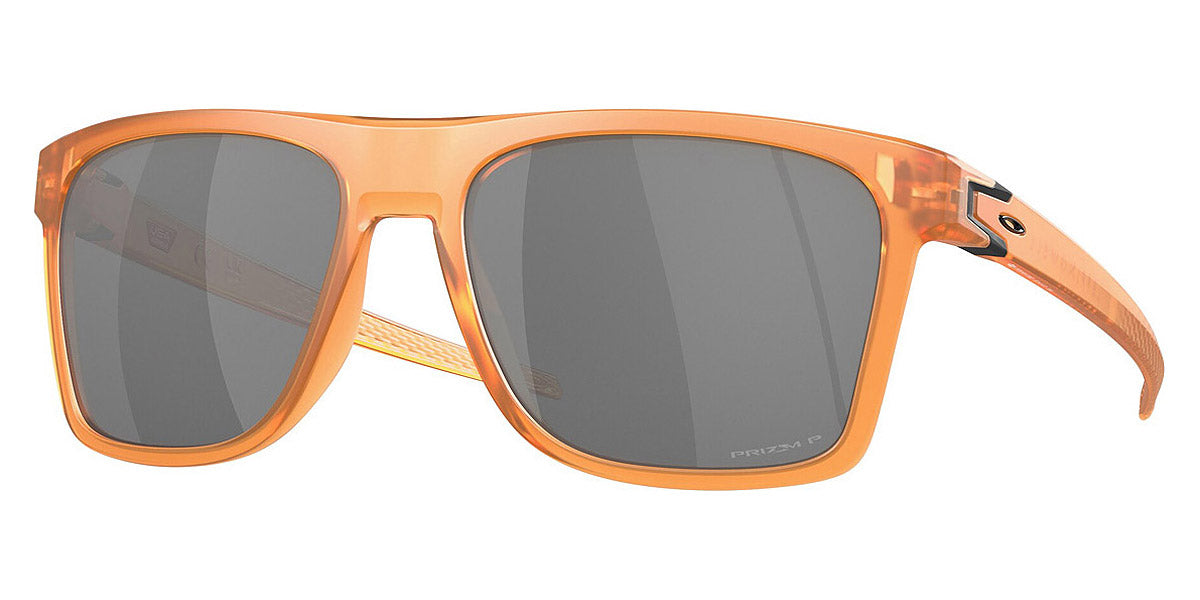 Oakley® OO9100 Leffingwell OO9100 910019 57 - Matte transparent ginger/Prizm black polarized Sunglasses