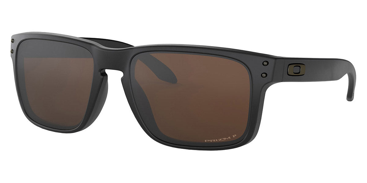 Oakley® OO9102 Holbrook OO9102 9102D7 55 - Matte black/Prizm tungsten polarized Sunglasses