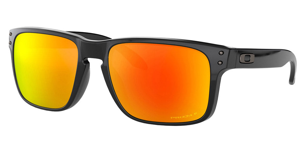 Oakley® OO9102 Holbrook OO9102 9102F1 55 - Polished black/Prizm ruby polarized Sunglasses