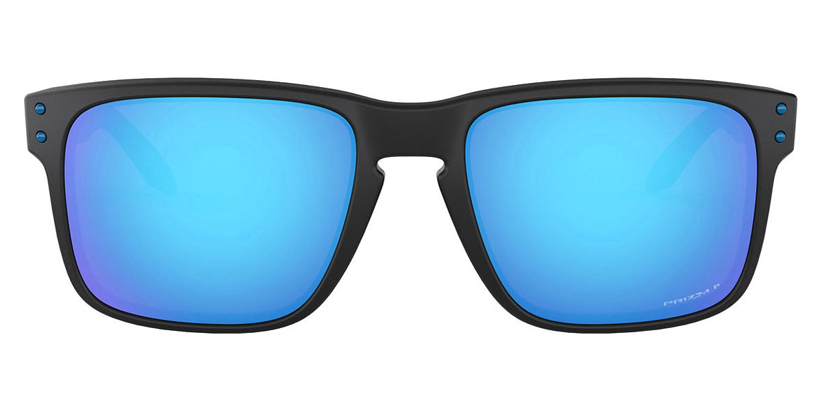 Oakley® OO9102 Holbrook OO9102 9102H0 55 - Matte black prizmatic/Prizm sapphire polarized Sunglasses