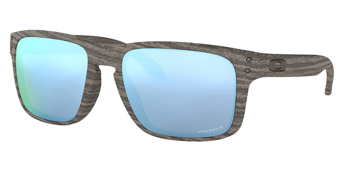 Oakley® OO9102 Holbrook OO9102 9102J9 55 - Woodgrain/Prizm deep water polarized Sunglasses