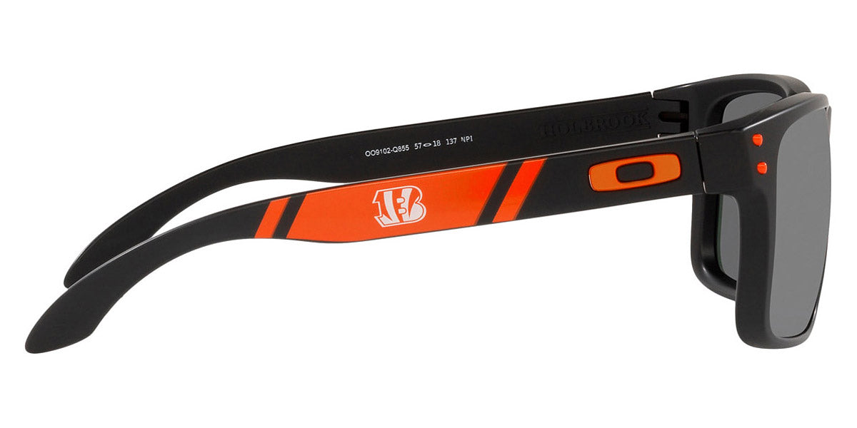 Oakley® OO9102 Holbrook OO9102 9102Q8 55 - Matte black/Prizm black (Orange) Sunglasses