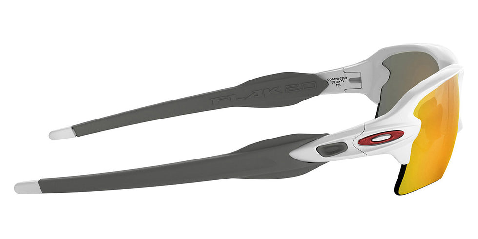 Oakley® OO9188 Flak 2.0 XL OO9188 918893 59 - Polished white/Prizm ruby Sunglasses
