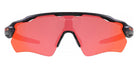 Oakley® OO9208 Radar Ev Path OO9208 9208E4 38 - Matte Green Purple Colorshift Splatter / Prizm Trail Torch Mirrored Sunglasses