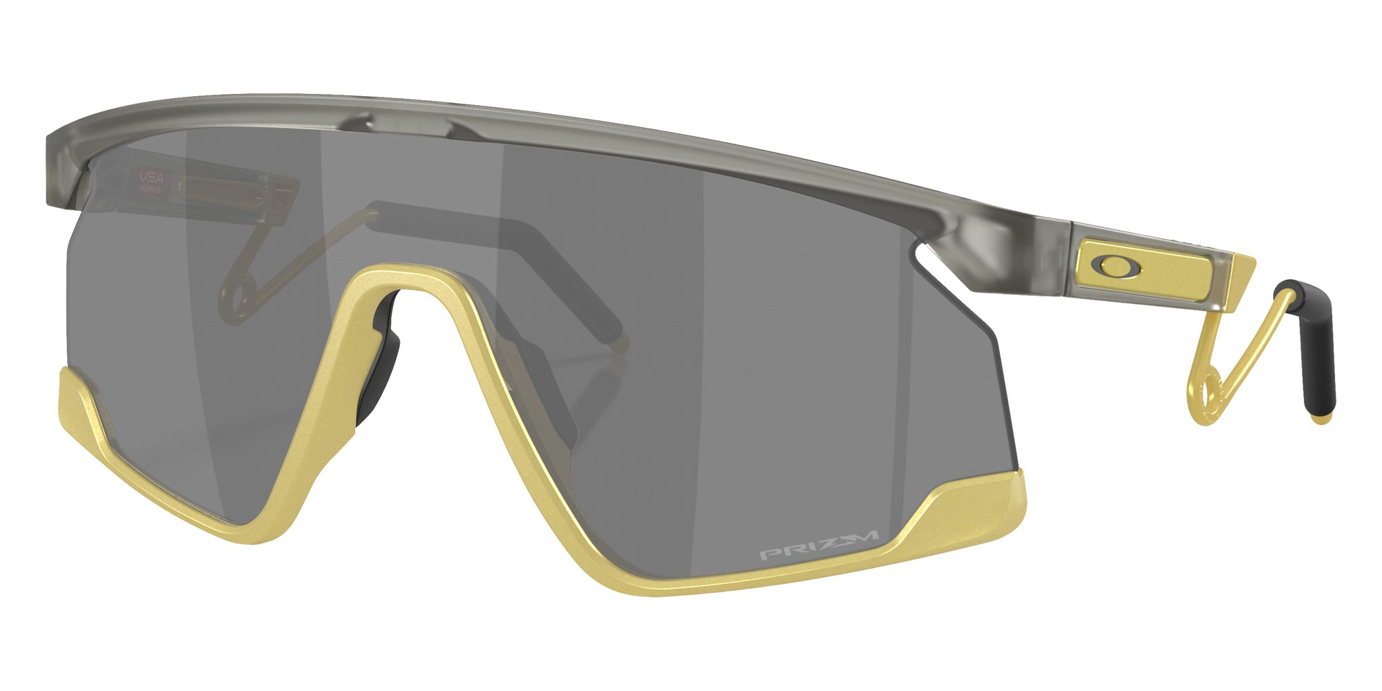 Oakley® OO9237 BXTR METAL OO9237 923714 39 Sunglasses - Matte Gray Ink/Vintage Gold / Prizm Black Mirrored