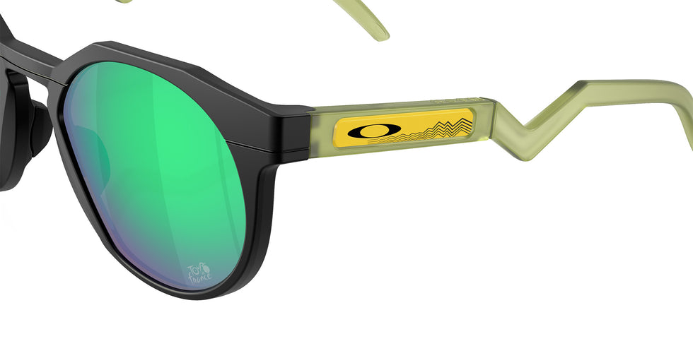Oakley® OO9242 HSTN OO9242 924222 52 Sunglasses - Matte Black / Prizm Jade Mirrored 924222